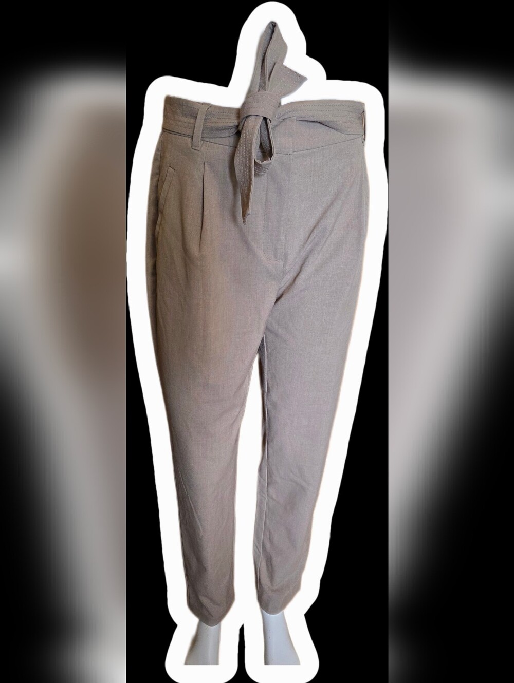Reitmans Taupe Tie-Waist Pants